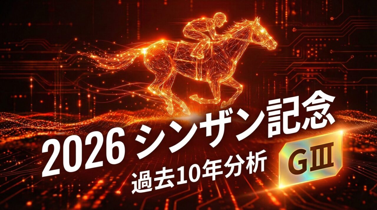 2026年シンザン記念アイキャッチ画像：過去10年データ分析に基づくG3重賞予想